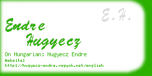 endre hugyecz business card